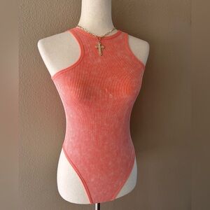 Seamless mineral wash sleeveless bodysuit
